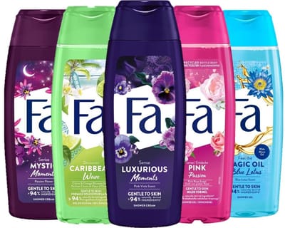 FA Douchegel Try Out - Mystic Moment / Carribean Wave / Luxurious Moments / Pink Passion / Magic Oil Blue Lotus