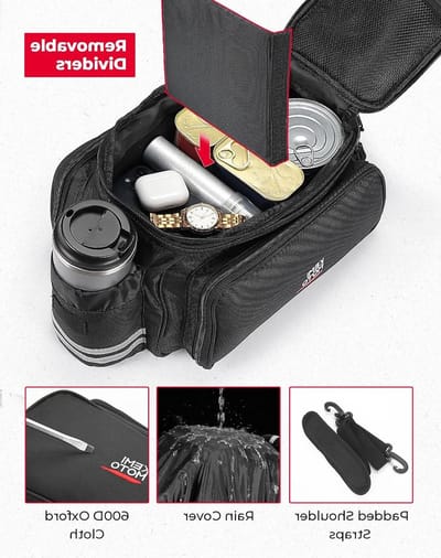 3-in-1 Pannier Rack Bag - 20 Liter Waterdichte Fietstas met Meerdere Compartmenten, Draaghandvat en Schouderband, Achtertas met Regenbescherming voor Fietsaccessoires