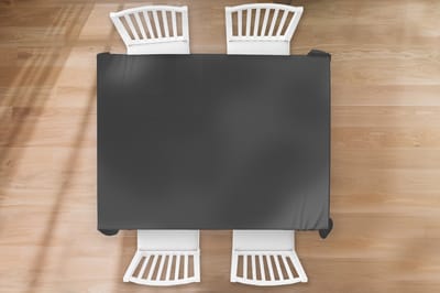 Tafelkleed - Tafellaken - 170x130 cm - Zwart - Effen kleur - Binnen en Buiten