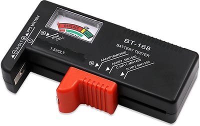 DW4Trading Universele Batterij Tester Analoog - AA, AAA, 9V blok, Knoopcellen - Zwart