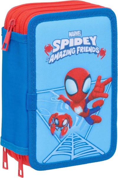 Spidey Pennenrol Met 37 Benodigdheden - Kinder Etui en Schooltas voor Jongens en Meisjes (5-14 jaar)