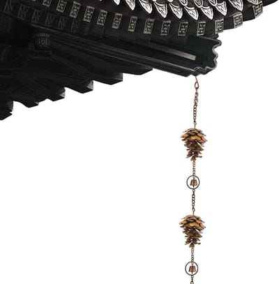 Metalen Regenketting - Decoratieve Bellen - Dakgoot Versieren - Eenvoudige Installatie - 1500 Gram - One Color