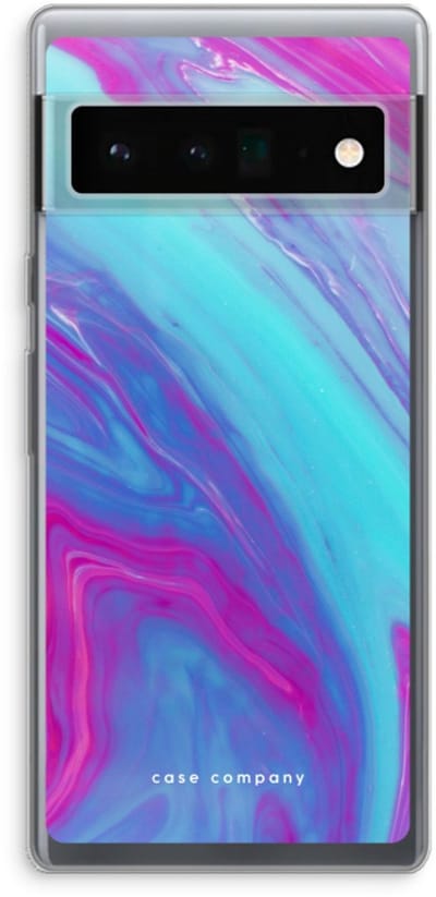 Case Company® - Hoesje geschikt voor Google Pixel 6 Pro hoesje - Zweverige regenboog - Soft Cover Telefoonhoesje - Bescherming aan alle Kanten en Schermrand