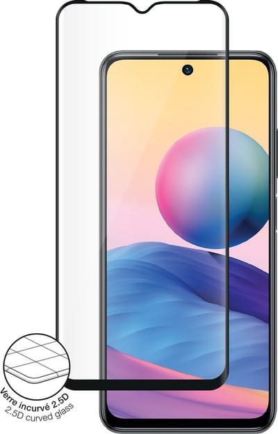 Bigben Connected, Screenprotector geschikt voor Xiaomi Redmi 10 - Anti-Fingerprint 2.5D, Transparant zwart