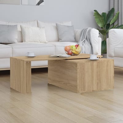 vidaXL - Salontafel - 150x50x35 - cm - bewerkt - hout - sonoma - eikenkleurig