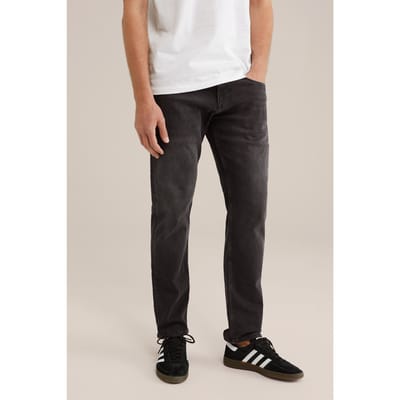 We Fashion 5-pocket Mid Waist Dark Grey Maat: W31L34 | Straight Jeans Outlet | Heren | Grijs