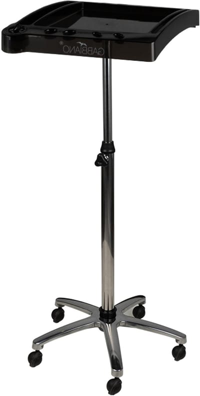 Gabbiano 265 Kappersassistent – Zwart – Verrijdbare Werktafel – In Hoogte Verstelbaar – Salon Trolley