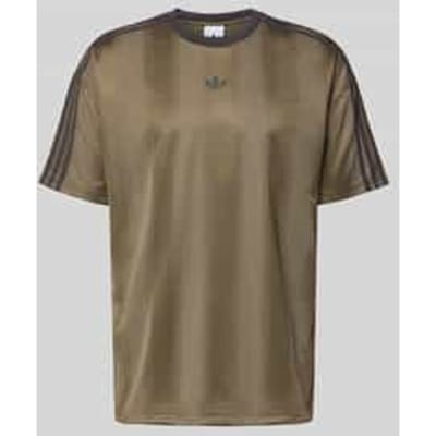 Regular Fit T-shirt met logoprint model 'JACQUARD'