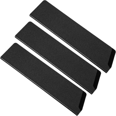 Dailygoods- Mesbescherming 3 Stuks - Messenblad Bescherming - Messenopslag - Zwarte Messenhoezen - ABS-Kunststof - 22 × 5,5 cm - Messenhouder