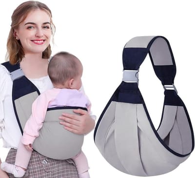 Draagzak Baby - Draagdoek Baby - Baby Dragen - Ademende Mesh Stof - 0-36 Maanden - Grijs