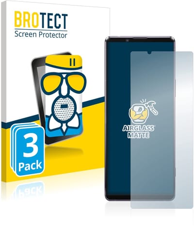 BROTECT - Screenprotector voor Sony Xperia 1 II - Folie Beschermfolie Beschermglas matte 3 Stuks