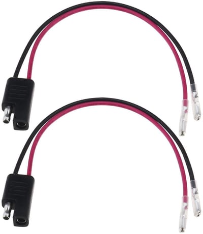 Golden crown Power Adapter Cable - 2PCS 18AWG - 20 cm - Ideaal voor Motorrijders en Tuinmachines - Betrouwbare Verbinding - Geschikt voor 12-24V T...