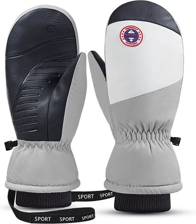 Wintersport Handschoenen Touchscreen - Anti-slip - Waterdicht - Skiën - Snowboarden - Grijs