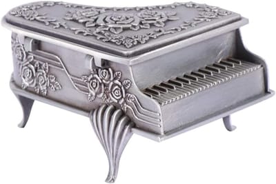 Sieraden Doos - Miniatuur Piano - Decoratie Opslag - Zinklegering Materiaal - 8.5 x 6 x 5 cm - Goudkleurig