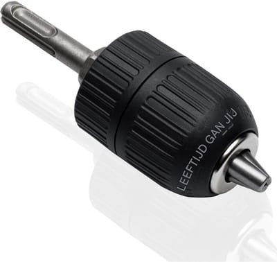 GELLDG Bohrfutter - Snelspannbohrfutter - 1/2 inch SDS Plus Adapter - Geschikt voor 2-13mm Akkuwinkelboor - Makkelijk openen/sluiten, stevige boorklem, linksom aandraaien - Plastic en Metaal - 122x42mm