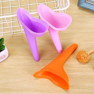 Dailygoods- Vrouwelijk Urinoir 3 Stuks - Draagbare Herbruikbare Pee Trechter - Siliconen - Discreet - Morsbestendig - Flexibel 10x13CM - Plasapparaat