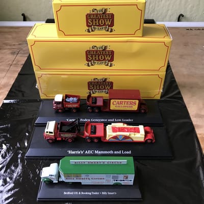 3 auto's uit de The Greatest Show on Earth serie van Atlas - Circus