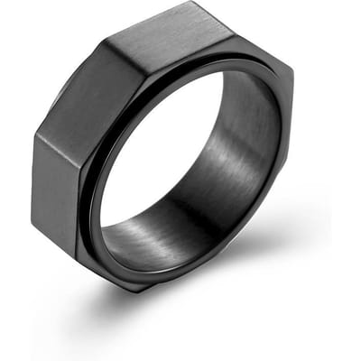Een Niche Persoonlijkheid Achtkantige Moer Titanium Staal Roterende Ring Om Angst Te Verlichten en Stress te Verminderen 10# gray