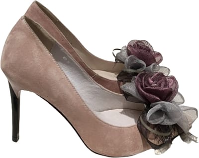 Zerba - Dames Pumps - Maat 39 - Roze Suedé Leer - Peraga