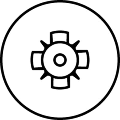 HECO TOPIX-Plus spaanplaatschroef 4x30mm - platkop met boorgat - geel verzinkt - voldraad - PZD 2 - 60422 (Per 200 stuks)