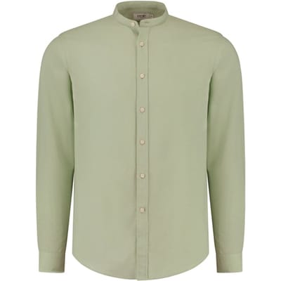 Shiwi Leon Linen Shirt Faded Mint Green Size: M | Casual Shirts Outlet | Heren | Groen