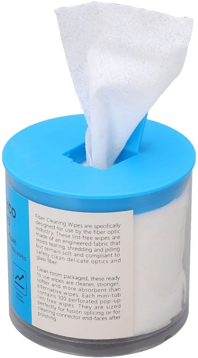Allecto - Fiber Optic Wipes - 100 Stuks - Effectieve Schoonmaak - Voor Glasvezelverbindingen - Stof en Vuiltjes Verwijdering - Perfect voor Technis..