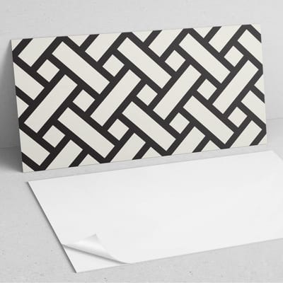 Coloray Wandpanelen Zelfklevend - In elkaar verweven geometrisch patroon PVC Wandpaneel - 100 cm x 50 cm - Zwart Wandbekleding Zelfklevend - 1 stuk - Mozaïeken Wandpanelen Zelfklevend - Wandpanelen Keuken - Wandpaneel Badkamer