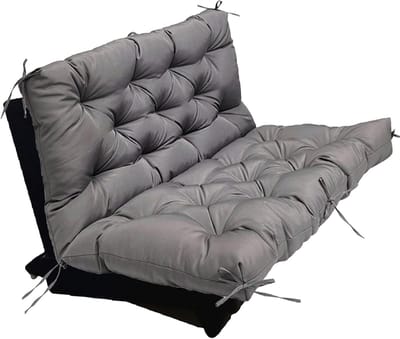 Tuinkussen - Bankkussen - Buiten ontspannen - 10 cm dik - 120 x 100 cm - Donkergrijs