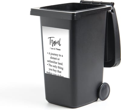 Container sticker Spreuken - Quotes - The only thing you buy that makes you richer - Travel - 40x60 cm - Kliko sticker