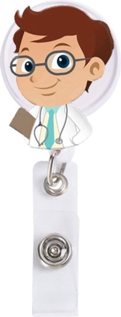 Fako Bijoux® - Badge Houder - Sleutel Houder - Rolspeld - Verpleegster - Dokter Dick