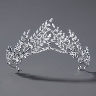 Kroon voor dames-Prinsessenkroon-Diadeem-Kroon-Strass-Elegant en Duurzaam - Geschikt voor Verschillende Gelegenheden-Haarsieraad-Stijl 65