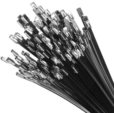 11,8 inch metalen ritsbanden - 200 stuks - heavy-duty kabelbinders met 300 lbs treksterkte