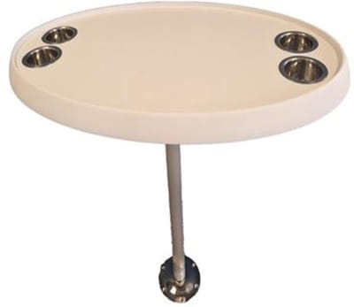 Hollex ovalen wit Tafelblad 460x760mm met aluminium Tafelpoot Ø40x700mm