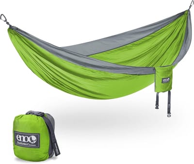 Dubbele Hangmat - Relax Hangmat - Buiten Ontspannen - Lichtgewicht Materiaal - 290 x 192 cm - Chartreuse Grijs