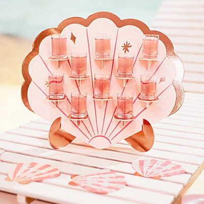 Partydeco - Shotjes standaard - schelp, 43 x 38 cm