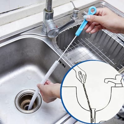 Borvat® Gootsteen Ontstopper – Afvoerreiniger – Herbruikbare Ontstoppingsveer – Afvoerborstel – Pijpreiniger – Wasbak Ontstopper – Afvoer Filter – Rioolbuis Reiniging