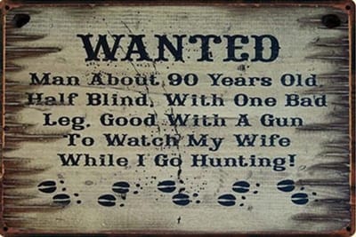 TH Commerce Retro Metalen Wandbord Wanted Man 30 x 20 cm - Vintage Reclame Muurdecoratie