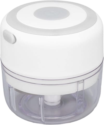 Elektrische Knoflookhakker, Mini USB Oplaadbare 100 Ml Handmatige Knoflookmolenstamper (WHITE)
