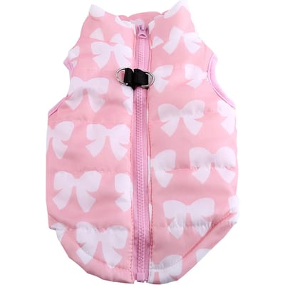 Modieus Huisdier Jas Vest Puppy Katoen Winter Warm Jas Kleding Kostuums Kleding (Roze L)