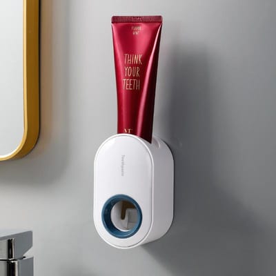 1 st., Tandpasta Knijper, Automatische Tandpasta Dispenser, Tandenborstelhouder, Badkameraccessoires wit