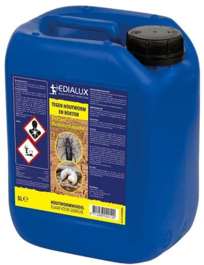 Edialux Perfacs houtwormmiddel tegen houtworm en boktor (5000 ml) - Effecttief Bestrijdingsmiddel - Met gratis cheatsheet