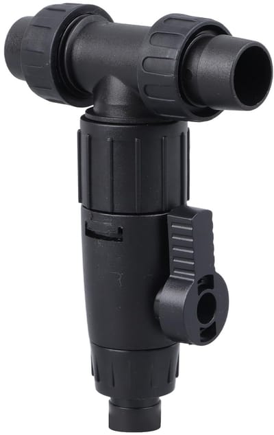 Dailygoods- Waterverversingsconnector met 3-wegklep - Compatibel met 16/22 mm Slang - Duurzaam Plastic - Stabiliteit - Eenvoudige Waterregeling - Aquariumconnector
