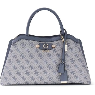 GUESS schoudertas handtas Lindsey Girlfriend Satchel Slate Logo blauwgrijs