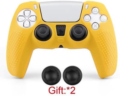 Siliconen Controller Hoesjes | Beschermhoes Skin | Geschikt voor PS5 - Playstation 5 | Softcover Case | Grip | Geel