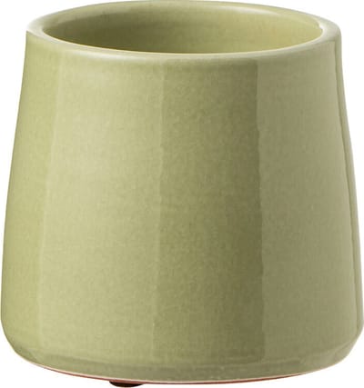 J-Line bloempot Rond - keramiek - groen - extra small - 2 stuks - Ø 13.5 cm