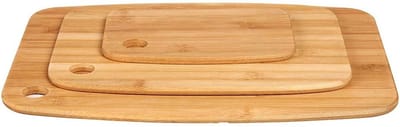 Set van 3x stuks bamboe houten snijplanken/serveerplanken - Serveerplankjes/snijplankjes van hout