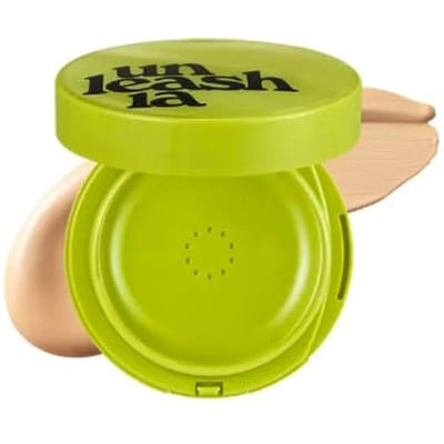 Unleashia, Satin Wear Healthy-Green Cushion, SPF 30/PA++, 23W Bisque, 15 g (0.52 oz) yellow
