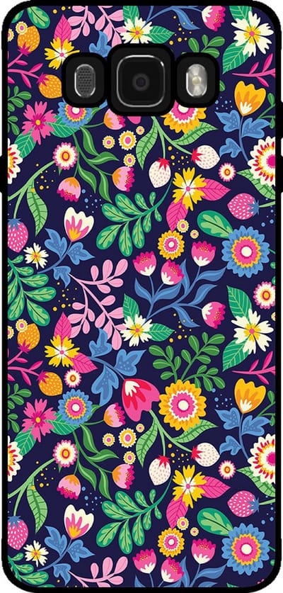 Smartphonica Telefoonhoesje Geschikt voor Samsung Galaxy J7 2016 met bloemen opdruk - TPU backcover case flower design geschikt voor Samsung Galaxy J7 2016