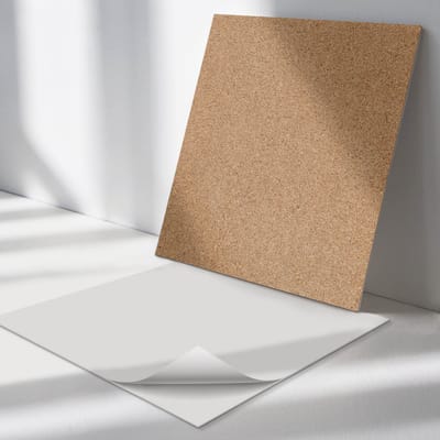 Wallfluent Vinyl Tegels - Natuurlijke Materiaaltextuur Zelfklevende PVC Tegels - 30 cm x 30 cm - Bruin Vinyl Tegels - Set van 9 - Vierkant PVC Tegels - Texturen Plaktegels - Vinyl Vloer Tegels - Plaktegels Keuken en Badkamer