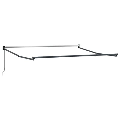 vidaXL - Uitschuifbare - luifel - Lichtgrijs - en - wit - 3 - x - 2,5 - m